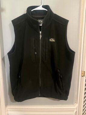 Drake Waterfowl Systems Dark Green Full Zip Vest Size Large Hunting